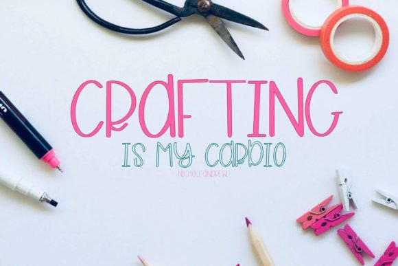 Crafting is My Cardio: A Script Handwritten Font for Digital Creativity