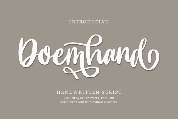 Doemhand: A Script Handwritten Font for Creative Product Design