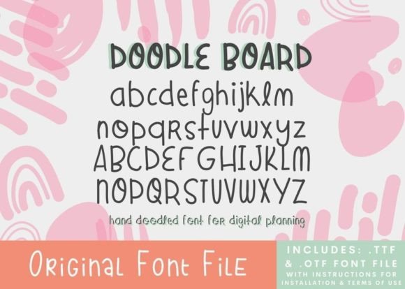 Doodle Board Font Review: A Unique Script Handwritten Choice