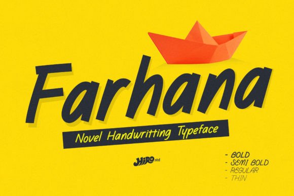 Farhana: A Script Handwritten Font for Creative Makers