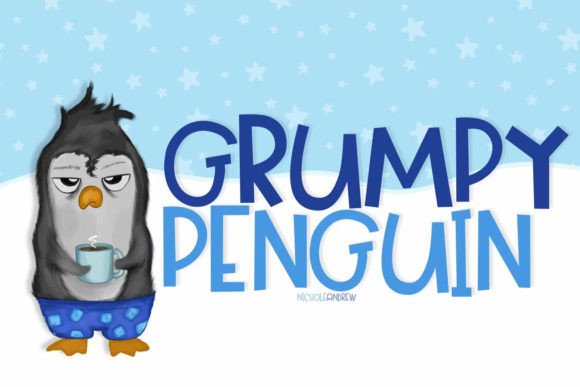 Grumpy Penguin: A Bold Script Handwritten Font for Creative Projects