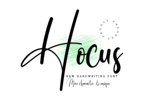 Hocus: A Script Handwritten Font for Creative Product Makers