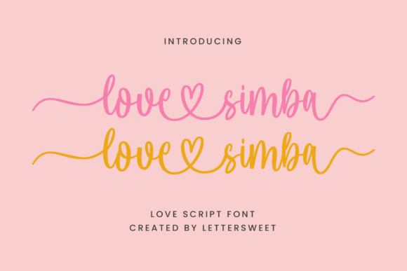 Love Simba: A Font for Elegant Storytelling