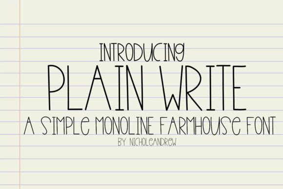 Plain Write: A Script Handwritten Font for Modern Web Design