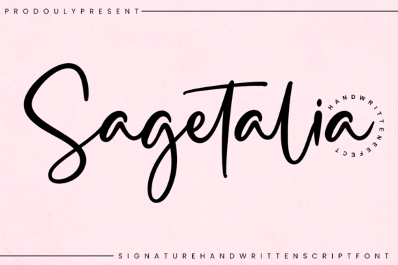 Sagetalia: A Script Handwritten Font for Editorial Design and Branding
