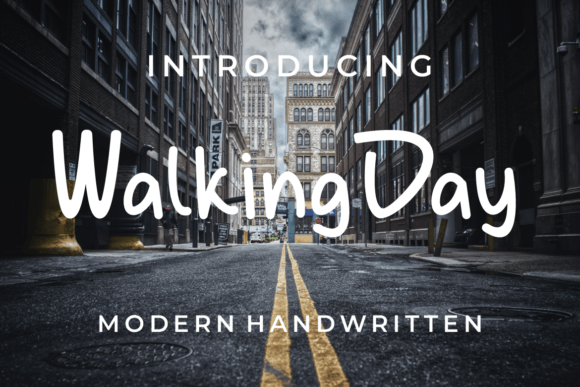 Walking Day: A Script Handwritten Font for Editorial Design and Branding