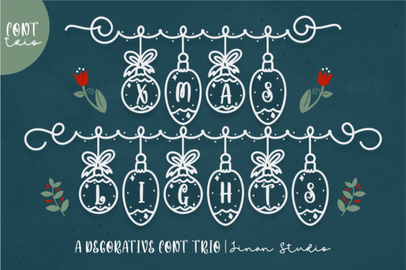 Xmas Lights Trio Font Review