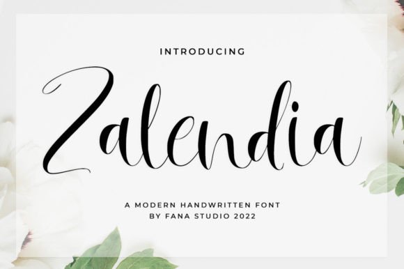 Zalendia: A Romantic Script Font for Editorial Design